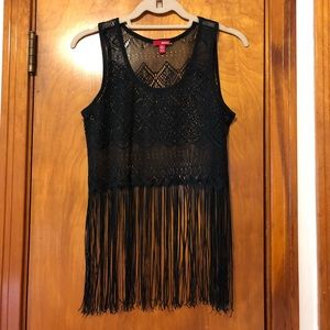 Bongo Black Fringe Coverup